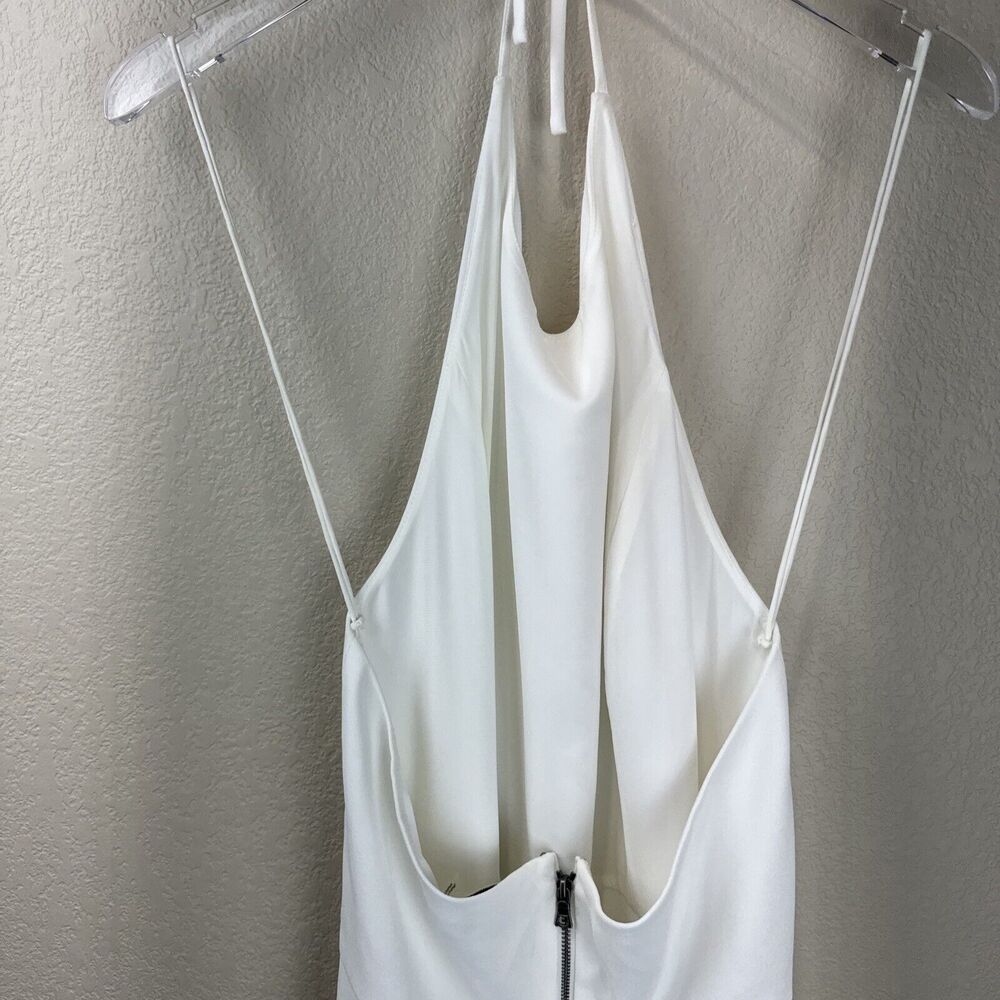 Alice Olivia Dress Women 10 White Halter Layered Wedding Party‎ Cocktail - Picture 6 of 16